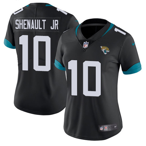 Nike Jacksonville Jaguars #10 Laviska Shenault Jr. Black Team Color Women Stitched NFL Vapor Untouchable Limited Jersey->women nfl jersey->Women Jersey